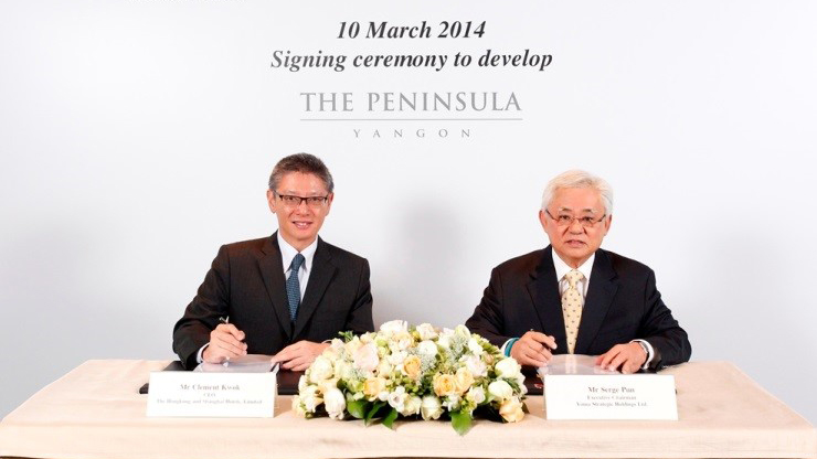 Sign Agreement to Develop The Peninsula Yangon